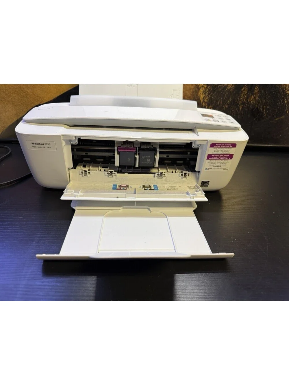 HP DeskJet 3700 All-in-One Wireless Color Inkjet Printer White J9V91A SDGOB-1621